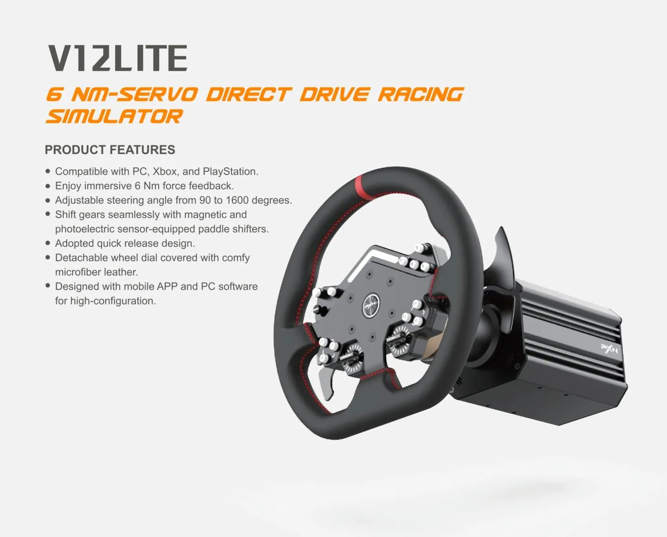 PXN V12 LITE BUNDLE RACING WHEEL